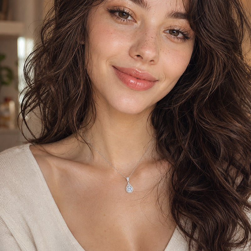 Colored Mermaid Tear Necklace