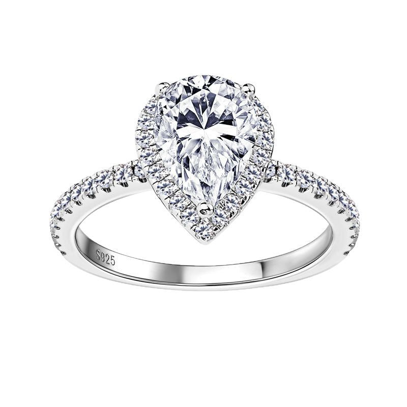 AMOUVA S925 Luxury Pear Moissanite Ring