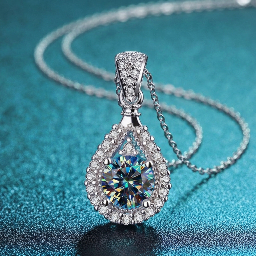 Colored Mermaid Tear Necklace