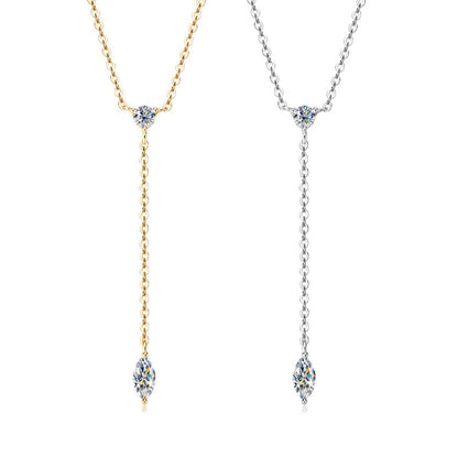 Marquise Y-Drop Moissanite Necklace