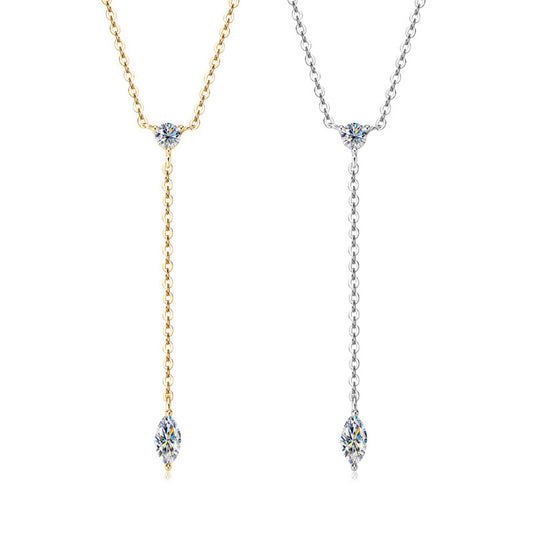 Marquise Y-Drop Moissanite Necklace