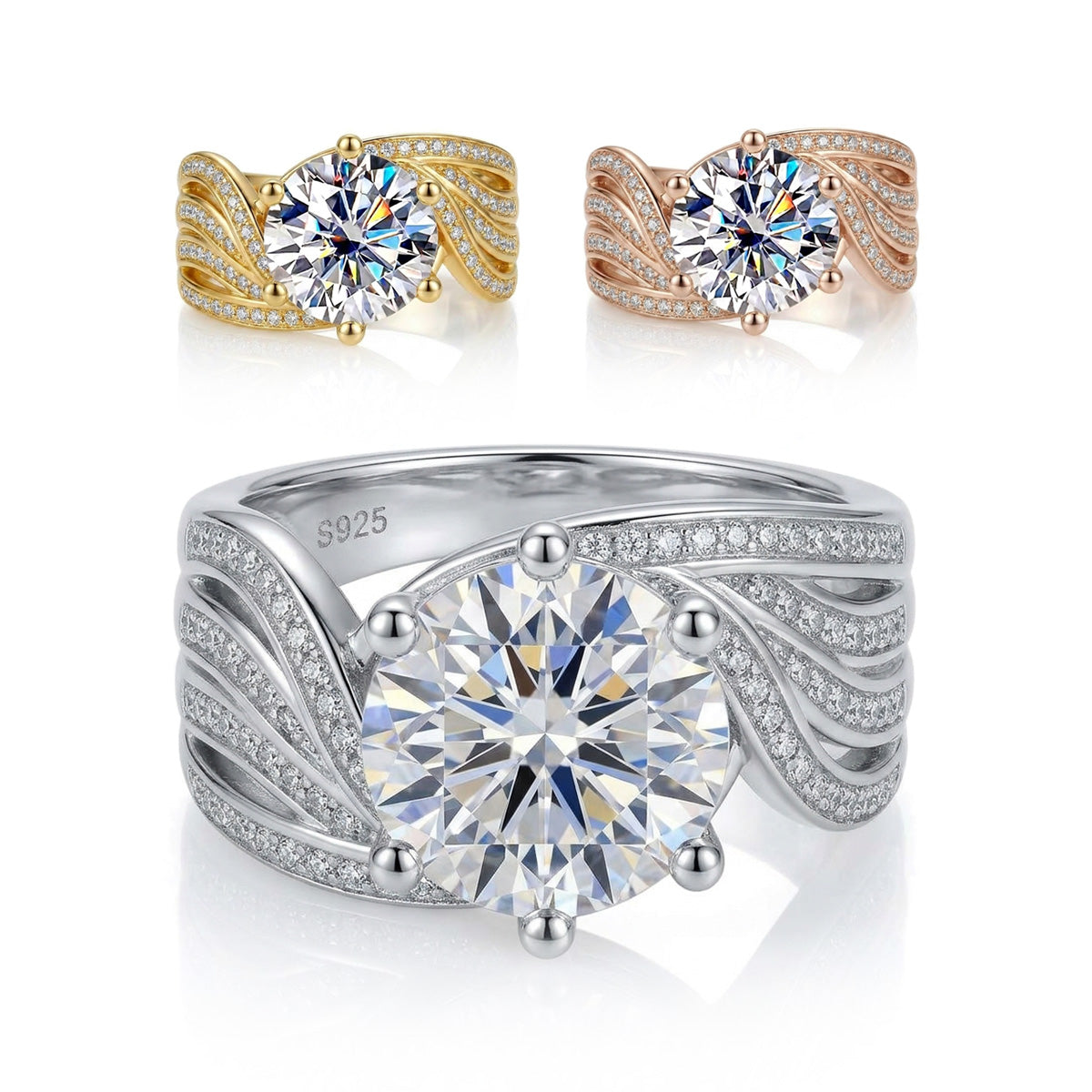 3 Color Timeless Moissanite Ring
