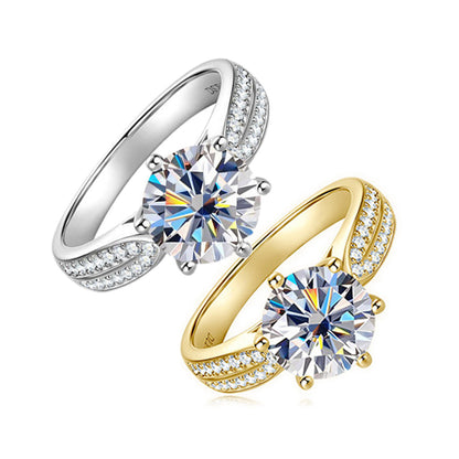 Golden Radiance Solitaire Ring