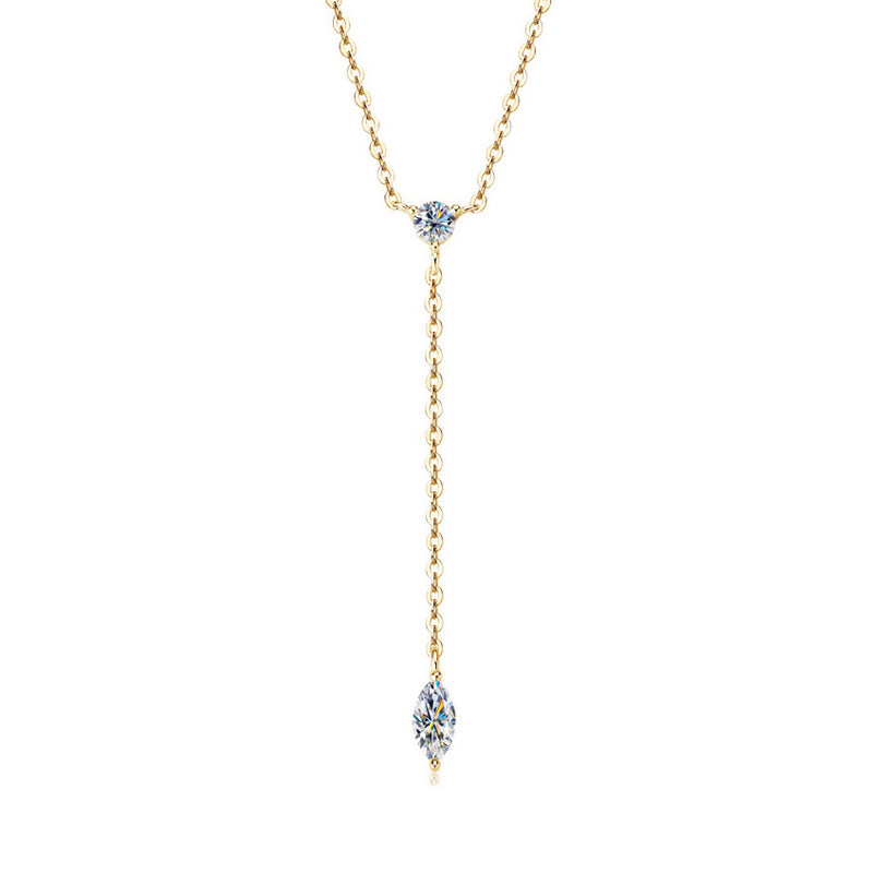 Marquise Y-Drop Moissanite Necklace
