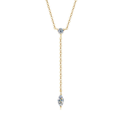 Marquise Y-Drop Moissanite Necklace