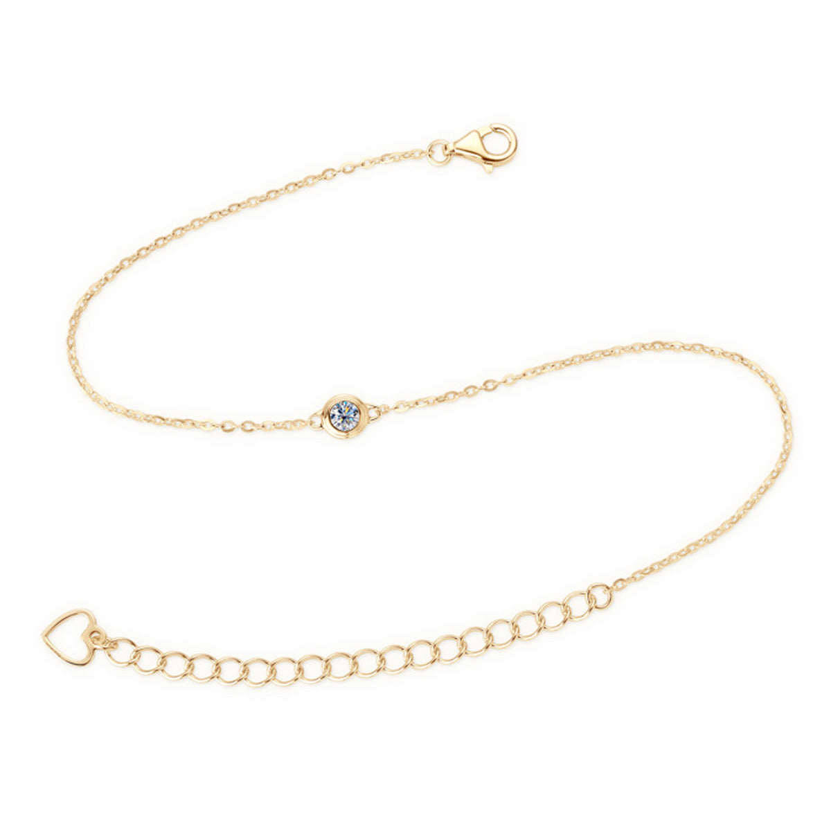One Bubble Moissanite Bracelet - S925 Sterling Silver Rose Gold Plated Niche Design Jewelry