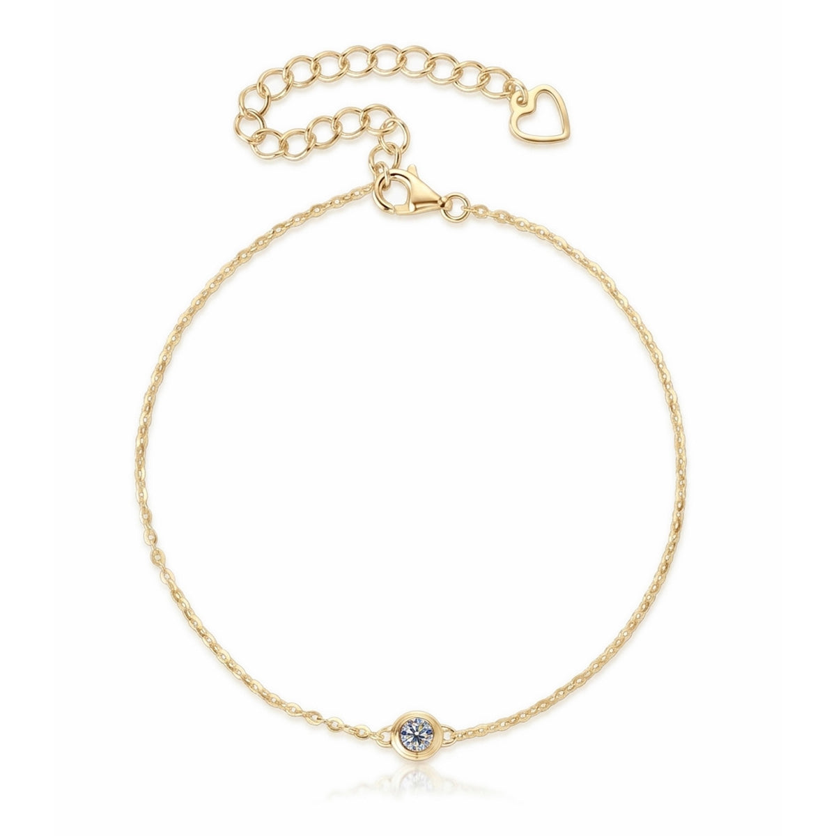 One Bubble Moissanite Bracelet - S925 Sterling Silver Rose Gold Plated Niche Design Jewelry