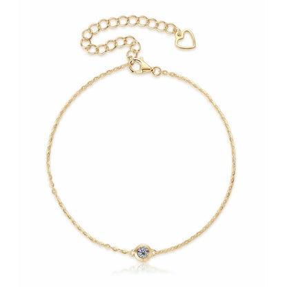 One Bubble Moissanite Bracelet - S925 Sterling Silver Rose Gold Plated Niche Design Jewelry