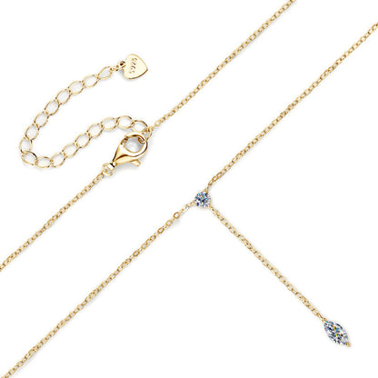 Marquise Y-Drop Moissanite Necklace