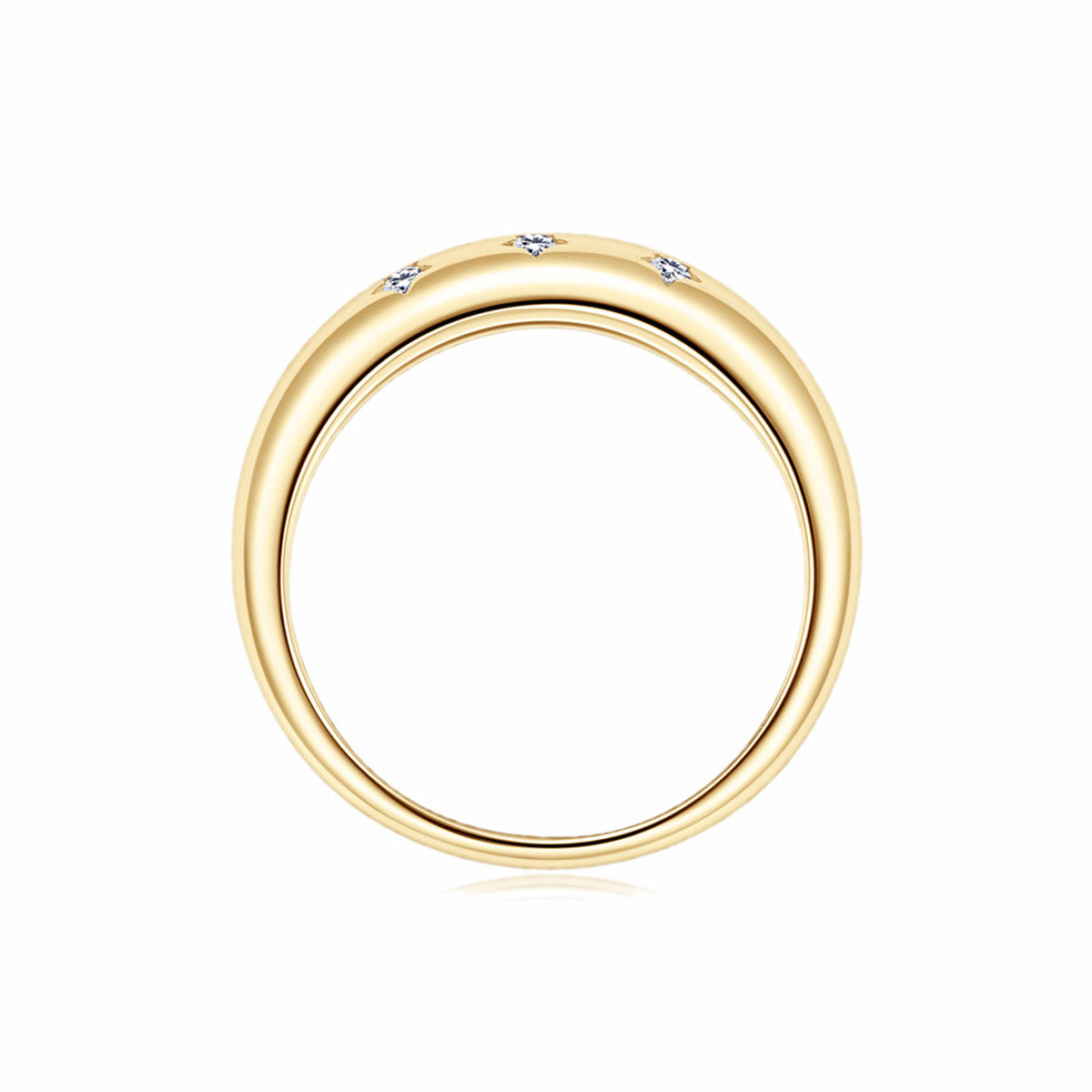 Celestial Starry Moissanite Ring - S925 Sterling Silver Gold Plated Niche Design Index Finger Band for Women
