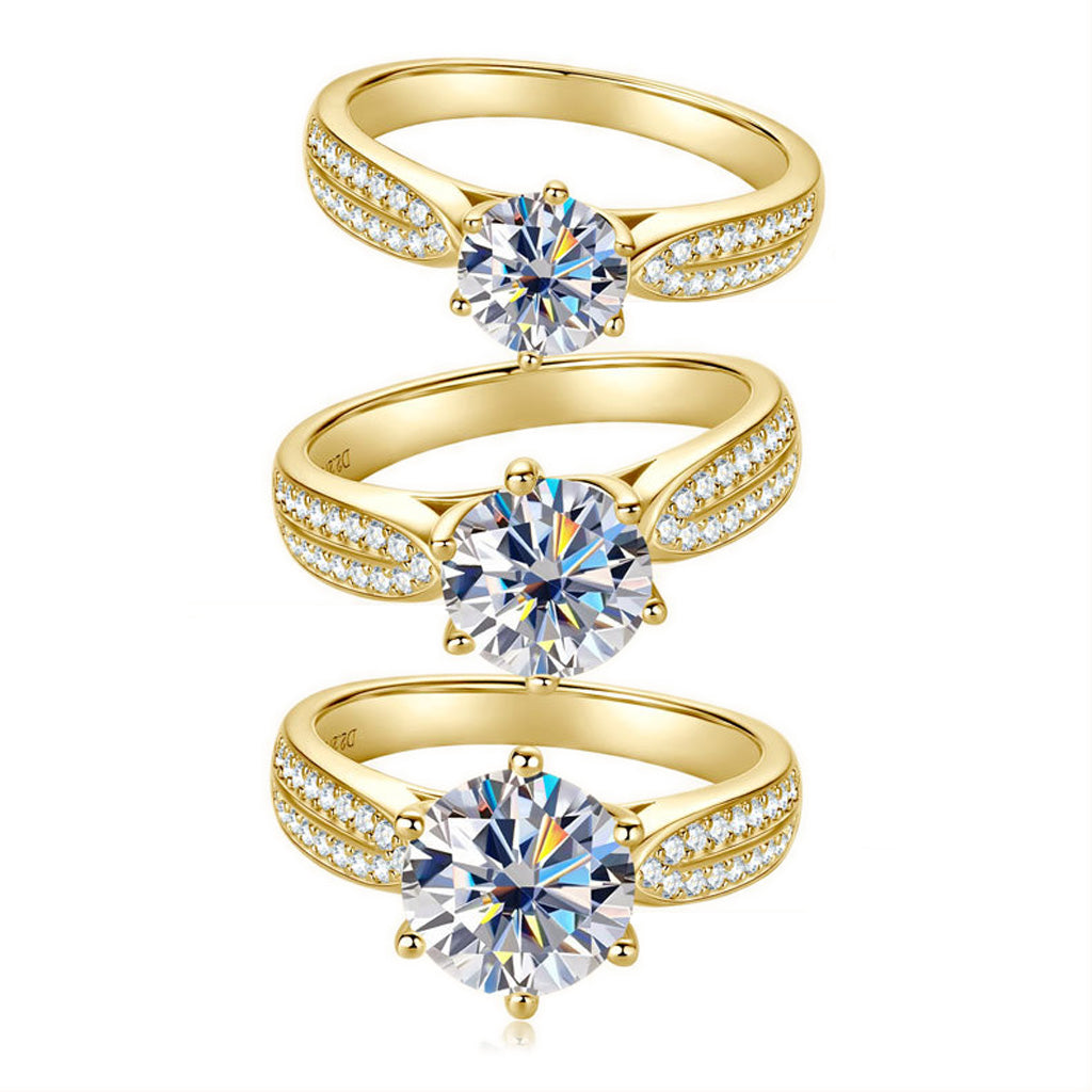 Golden Radiance Solitaire Ring