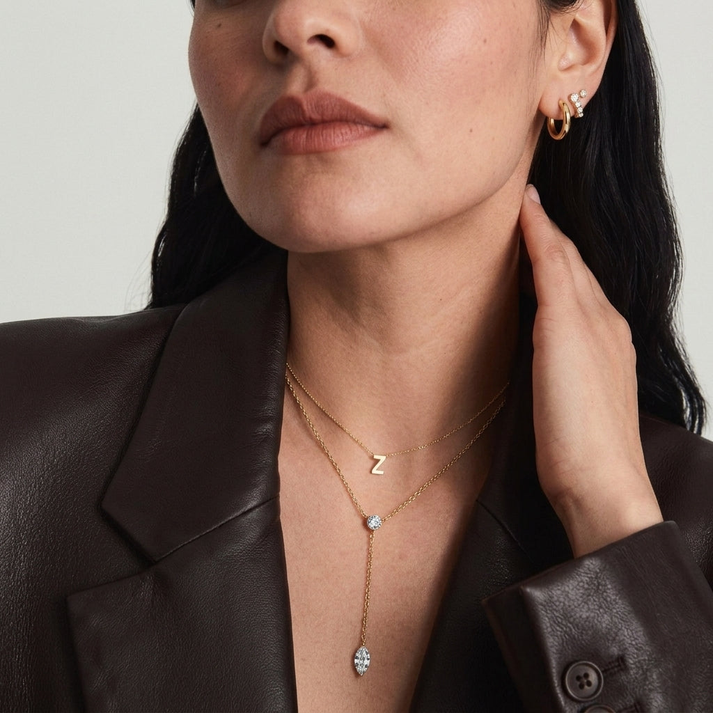 Marquise Y-Drop Moissanite Necklace