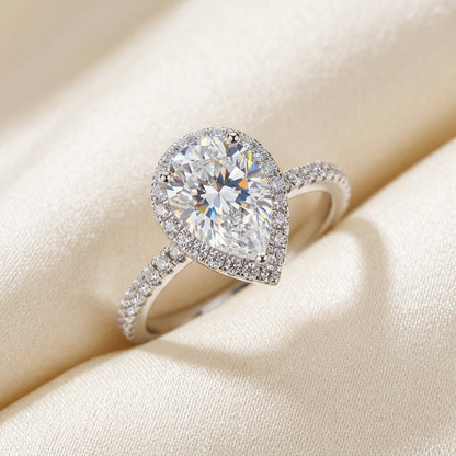 AMOUVA S925 Luxury Pear Moissanite Ring