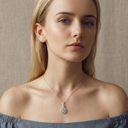 Round  Moissanite Pendant Necklace