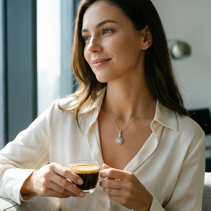 Round  Moissanite Pendant Necklace