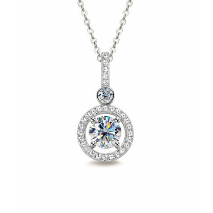 Round  Moissanite Pendant Necklace