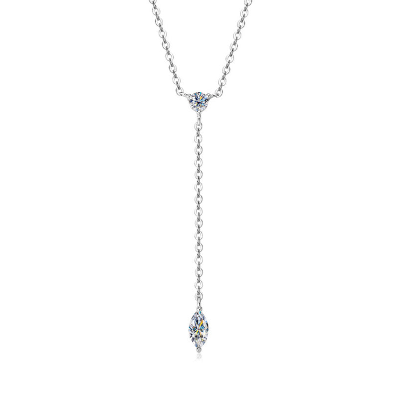Marquise Y-Drop Moissanite Necklace