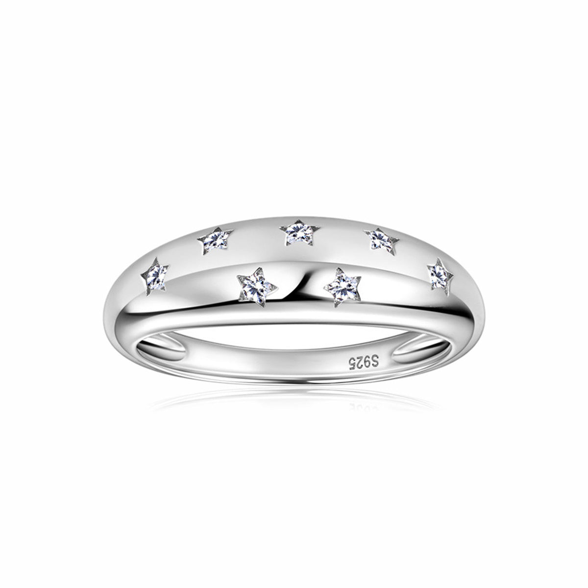 Celestial Starry Moissanite Ring - S925 Sterling Silver Gold Plated Niche Design Index Finger Band for Women