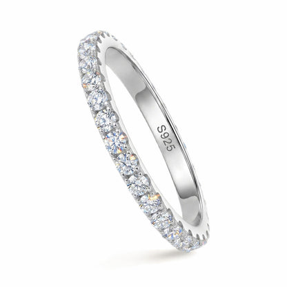 Unique Niche Design Moissanite Promise Rings - Sterling Silver Tarnish-Free Matching Bands for Couples