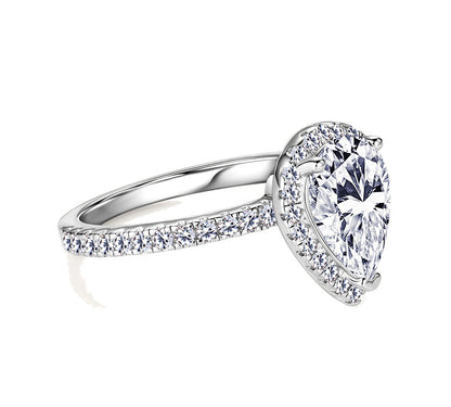 AMOUVA S925 Luxury Pear Moissanite Ring