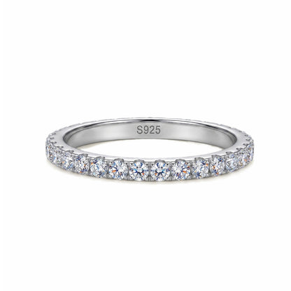 Unique Niche Design Moissanite Promise Rings - Sterling Silver Tarnish-Free Matching Bands for Couples