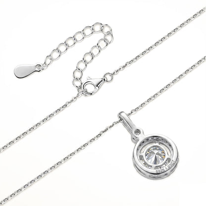 Round  Moissanite Pendant Necklace