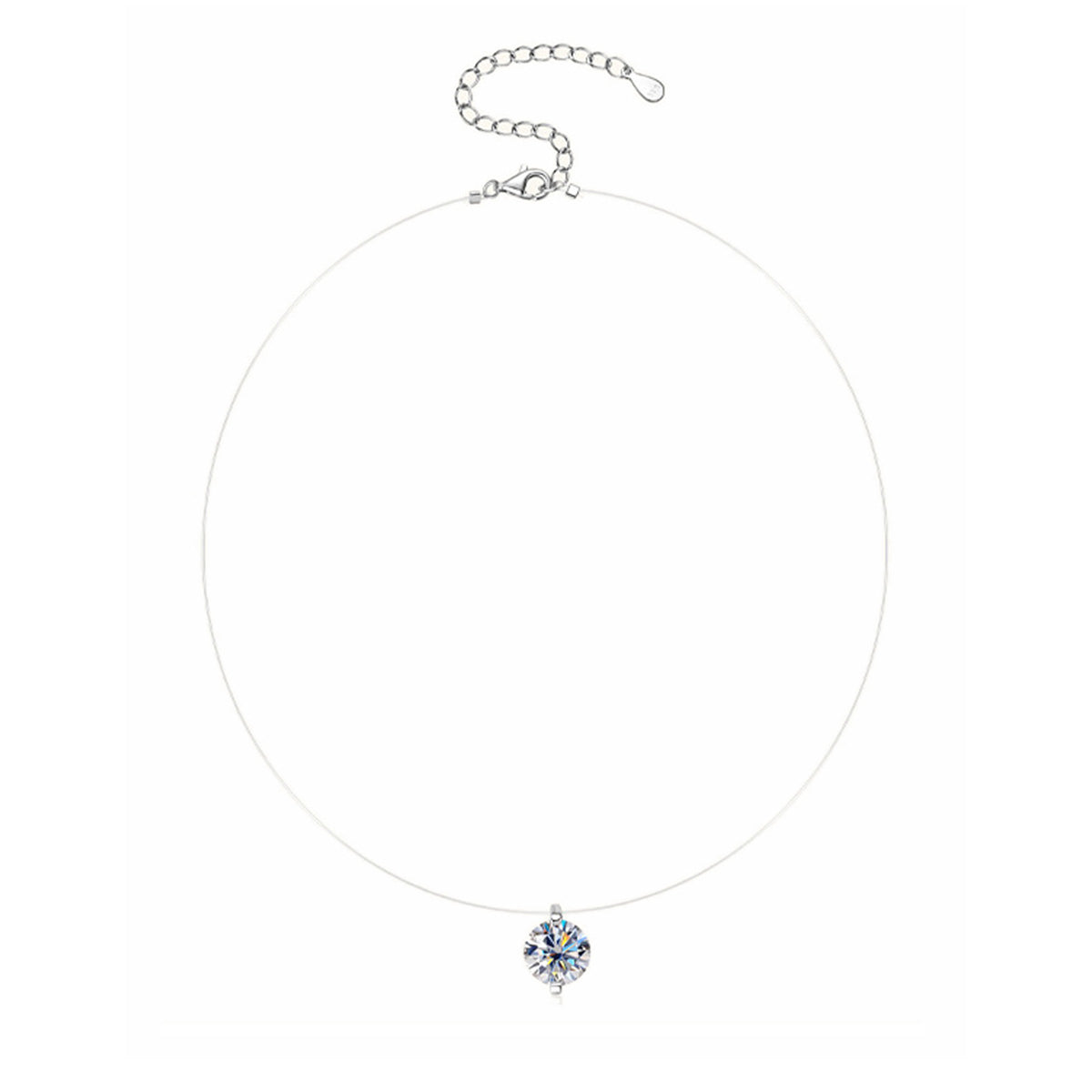 Artisan Mermaid's Tear D Color Moissanite Necklace - Sparkling S925 Sterling Silver Teardrop Pendant for Women
