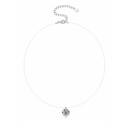 Artisan Mermaid's Tear D Color Moissanite Necklace - Sparkling S925 Sterling Silver Teardrop Pendant for Women