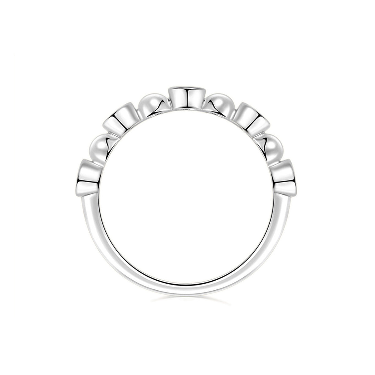 Elegant Five-Stone Moissanite Band - S925 Sterling Silver Niche Design Fine Jewelry