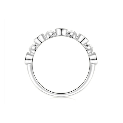 Elegant Five-Stone Moissanite Band - S925 Sterling Silver Niche Design Fine Jewelry