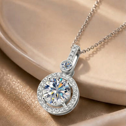 Round  Moissanite Pendant Necklace