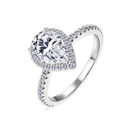 AMOUVA S925 Luxury Pear Moissanite Ring