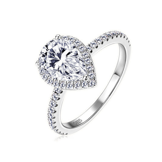 AMOUVA S925 Luxury Pear Moissanite Ring