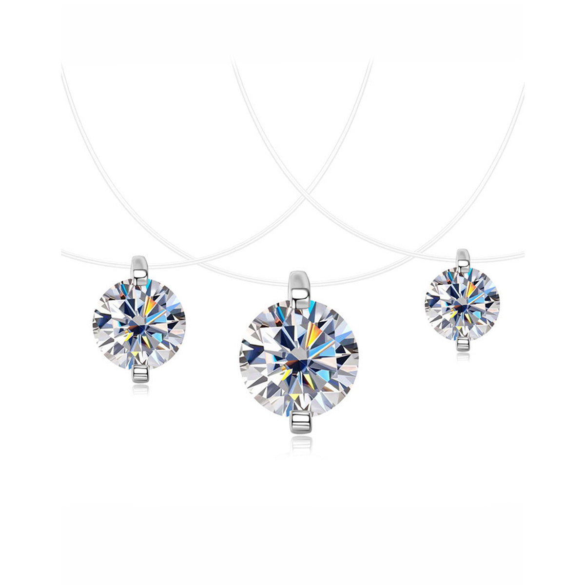 Artisan Mermaid's Tear D Color Moissanite Necklace - Sparkling S925 Sterling Silver Teardrop Pendant for Women