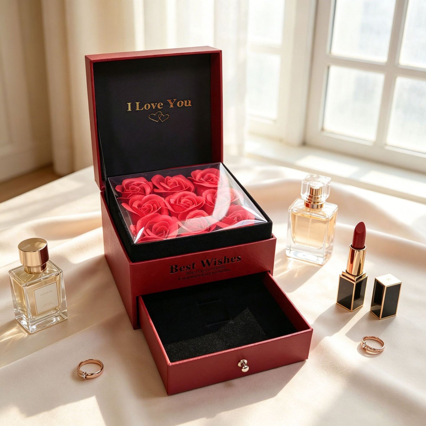 Preserved Rose Drawer Box